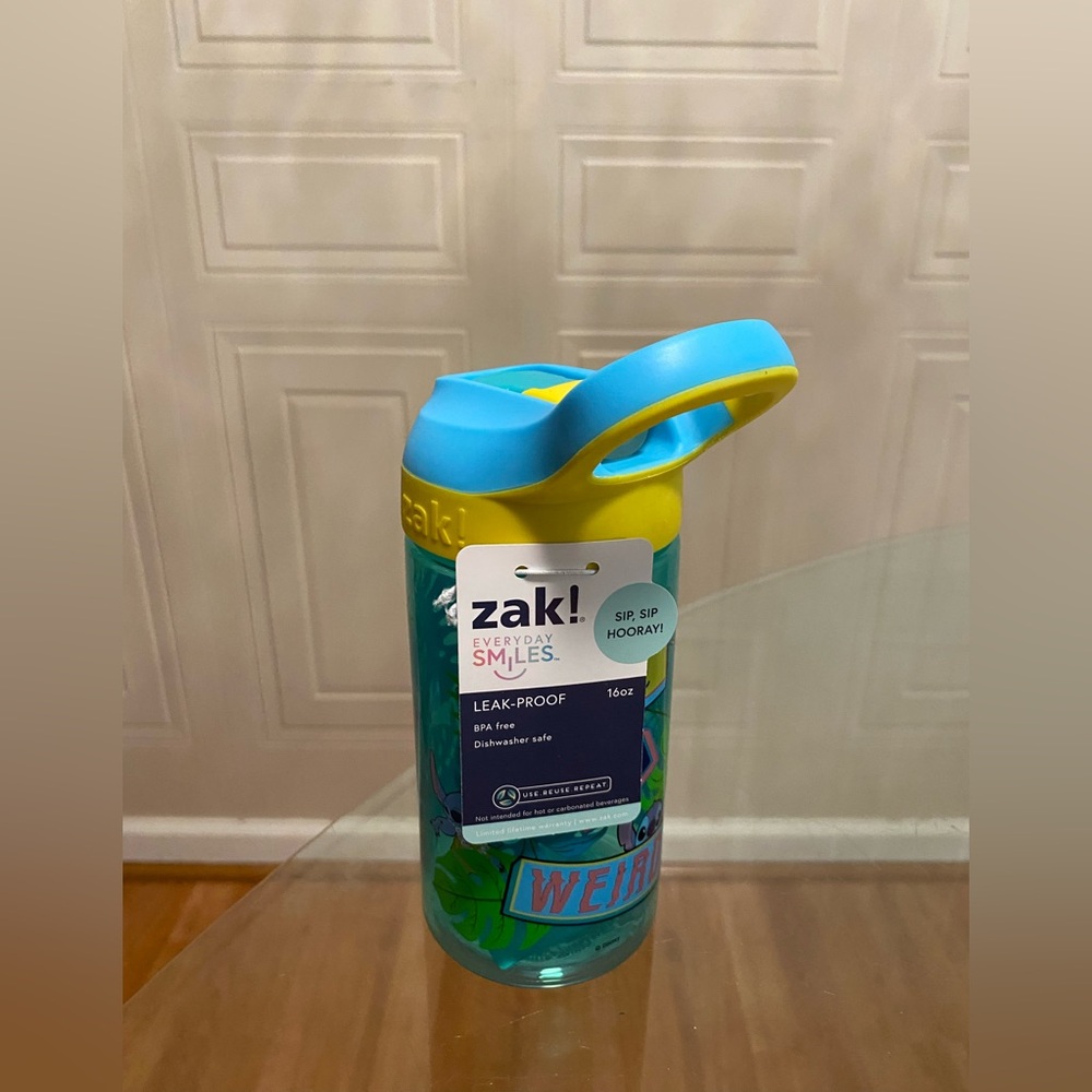 Brand New 16oz Zak Disney Lilo And Stitch Water Bottle Leak Proof